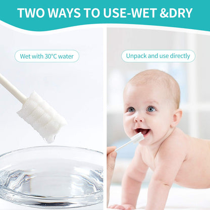 Dearlomum Baby Tongue Cleaner – Newborn Toothbrush, 96Pcs Disposable Infant Toothbrushes, 0-36 Months