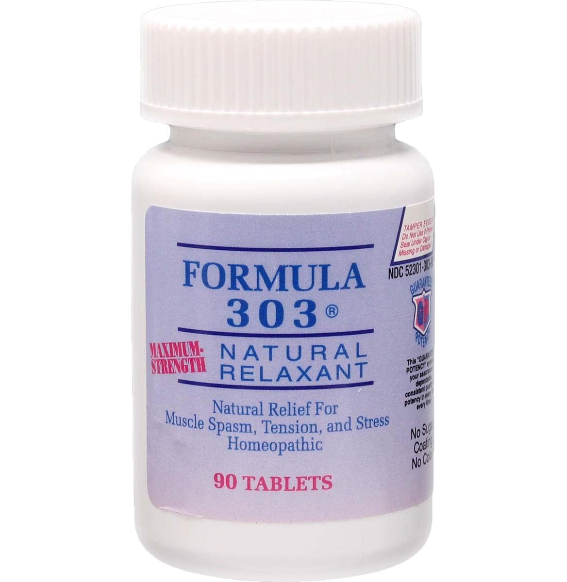 Dee Cee Labs Formula 303 Maximum Strength Tablets – 90 Count | All-Natural Relaxant with Magnesium, Valerian Root & Passion Flower