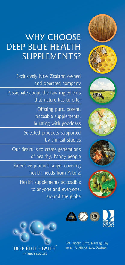 Deep Blue Health New Zealand Sea Cucumber 90 Capsules – Immune & Joint Support