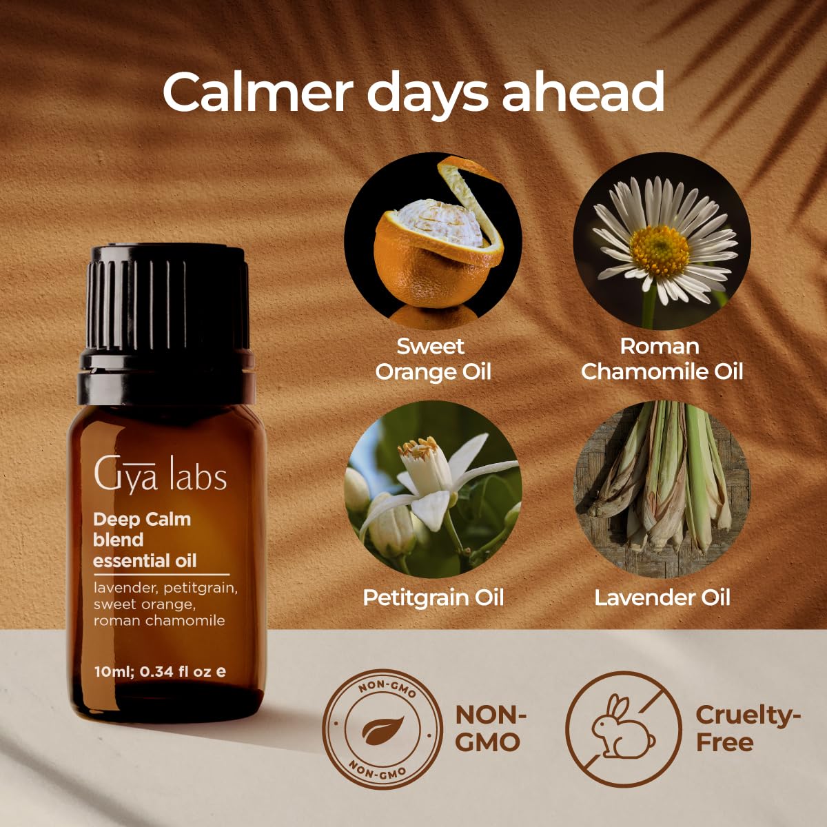 Gya Labs Deep Calm Essential Oil Blend – 0.34 oz for Relaxation & Emotional Balance