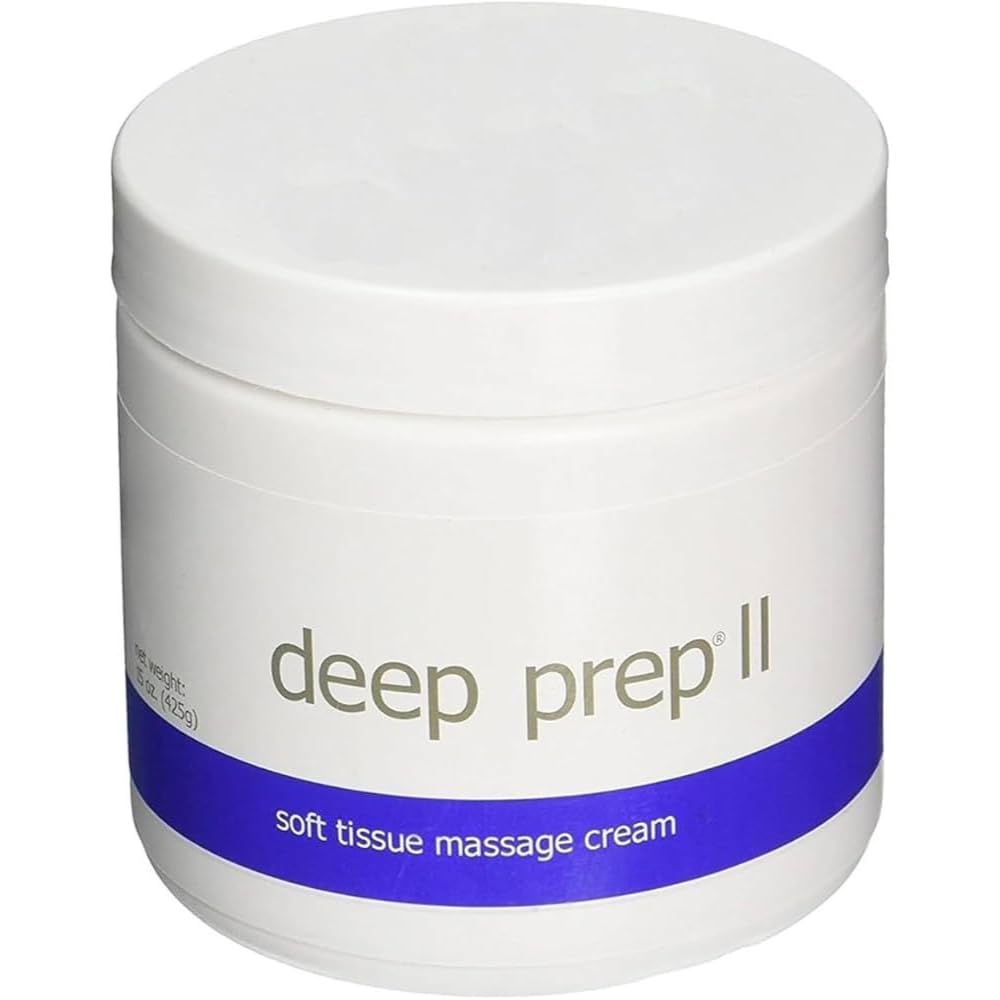 Deep Prep II Soft Tissue Massage Crème – 15 oz Jar, Long-Lasting Non-Greasy Formula