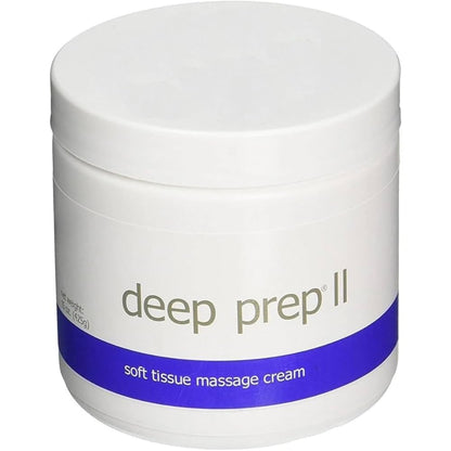Deep Prep II Soft Tissue Massage Crème – 15 oz Jar, Long-Lasting Non-Greasy Formula