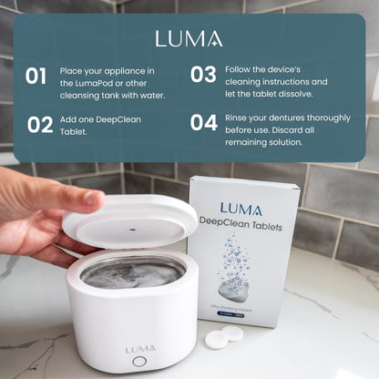 DeepClean Tablets for LumaPod – Mint Formula for Retainers & Aligners – 30 Count