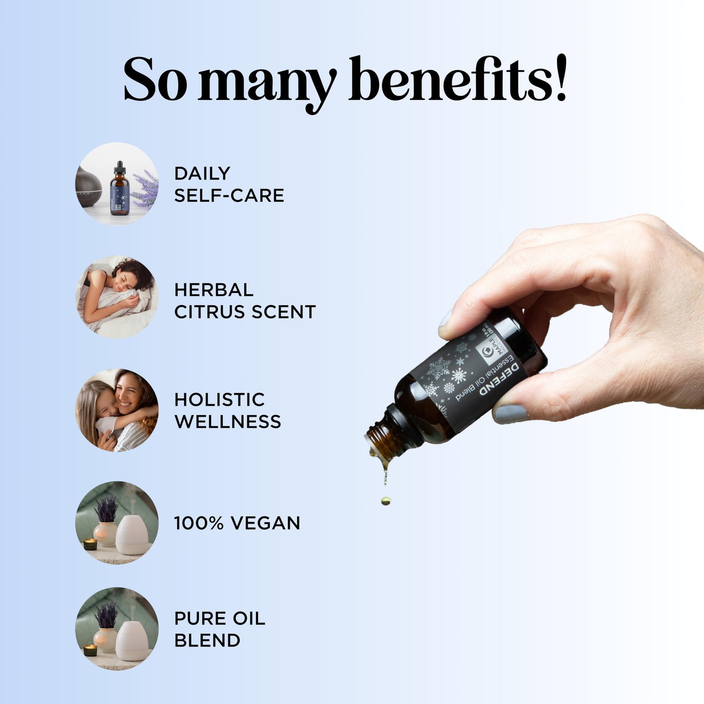 Defend Cleaning Essential Oil Blend — Pure Natural Purification for Diffusers