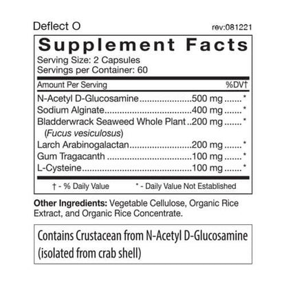 D'Adamo Deflect Lectin Blocker – Blood Type O | 120 Vegetarian Capsules | Made in USA