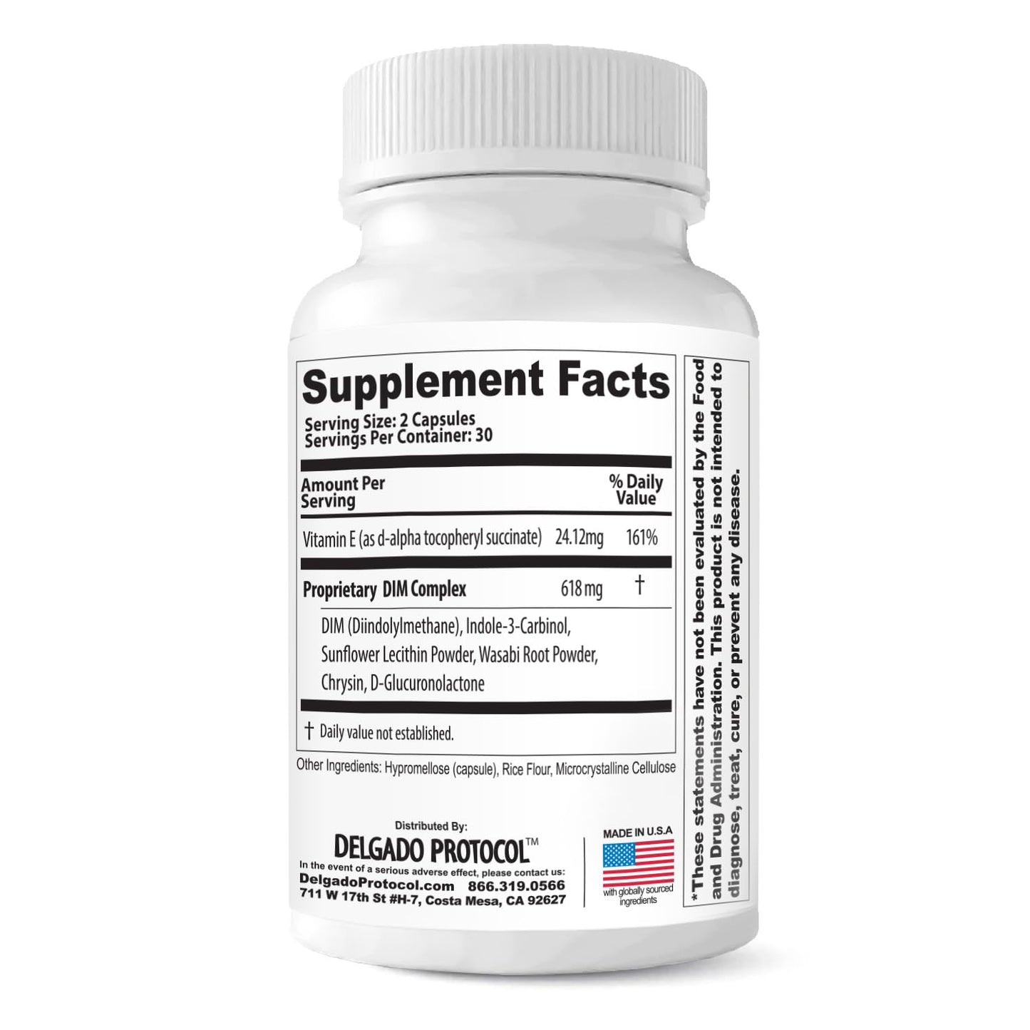 Estroblock Pro Triple Strength by The Delgado Protocol for Health – 60 Capsules (DIM & Indole-3-Carbinol) for Hormonal Balance, Acne Support, Soy-Free