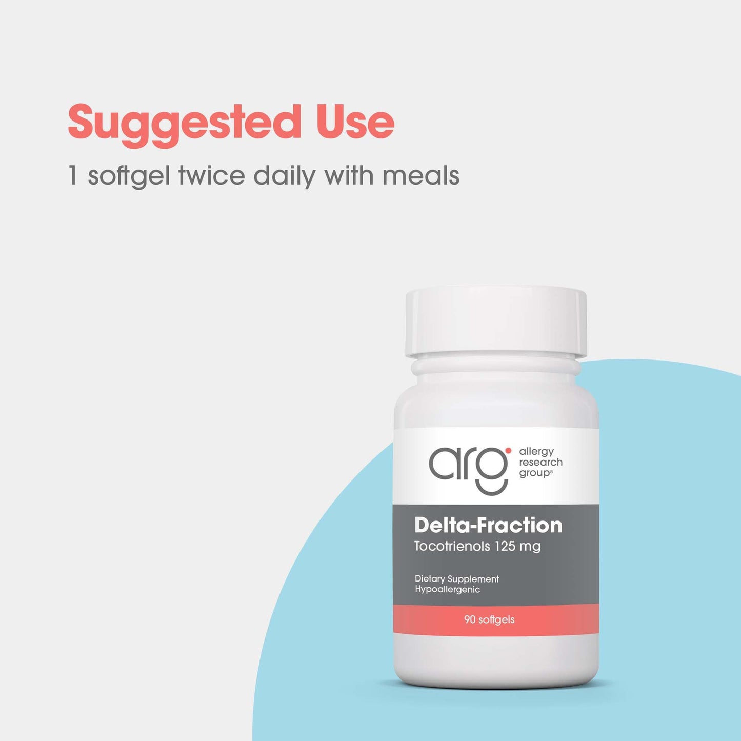 Allergy Research Group Delta-Fraction Tocotrienols – 125 mg Vitamin E, 90 Softgels