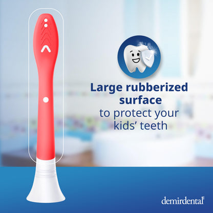demirdental Kids Toothbrush Heads for Philips Sonicare | Ages 7-10 | Red