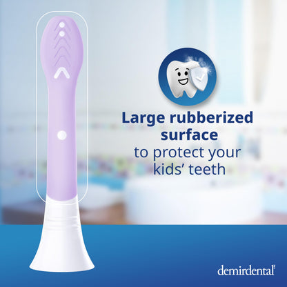 Demirdental Kids Mini Toothbrush Heads for Philips Sonicare Kids | Ages 3-6 | Lilac | HX6038-8 Replacement Pack