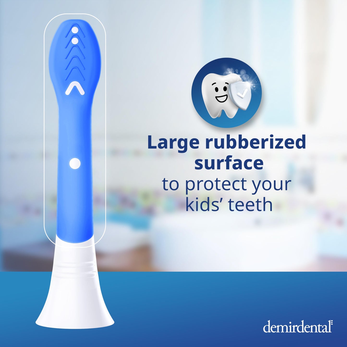 Demirdental Kids Mini Toothbrush Heads for Philips Sonicare Compact Kids (Ages 3-6) - Dark Blue