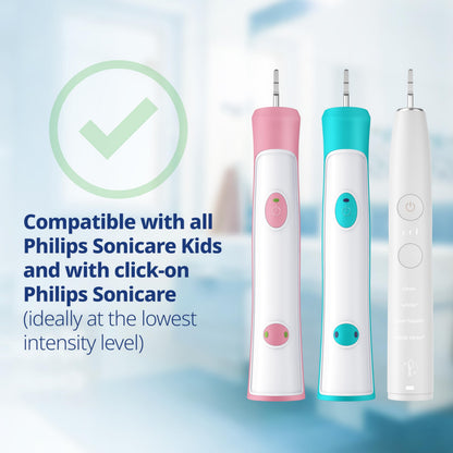 Demirdental Kids Mini Toothbrush Heads for Philips Sonicare Compact Kids (Ages 3-6) - Dark Blue