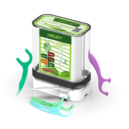 Dental Floss Pick Holder - 90 Floss Picks Dispenser, Travel Case
