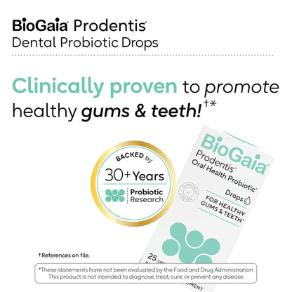 BioGaia Prodentis Dental Probiotic Drops – Healthy Gums & Teeth (Unflavored) 25-Day Supply