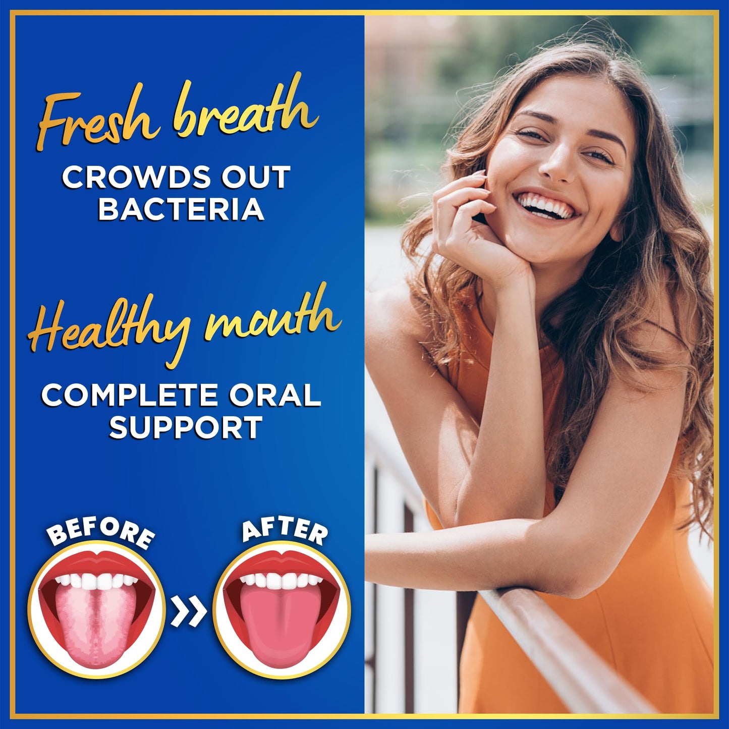 Dental Probiotics for Teeth & Gums – 3B CFU Lactobacillus Tablets (45 Chewables)