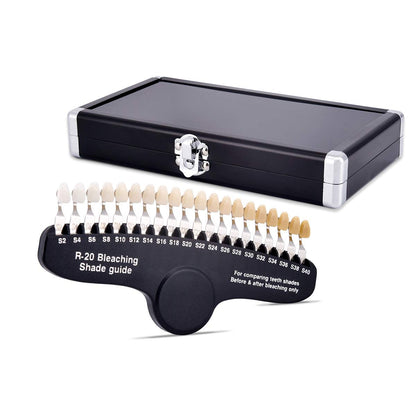Dental Teeth Shade Guide – 3D Porcelain R-20 Whitening Chart (20 Colors) for Dentists