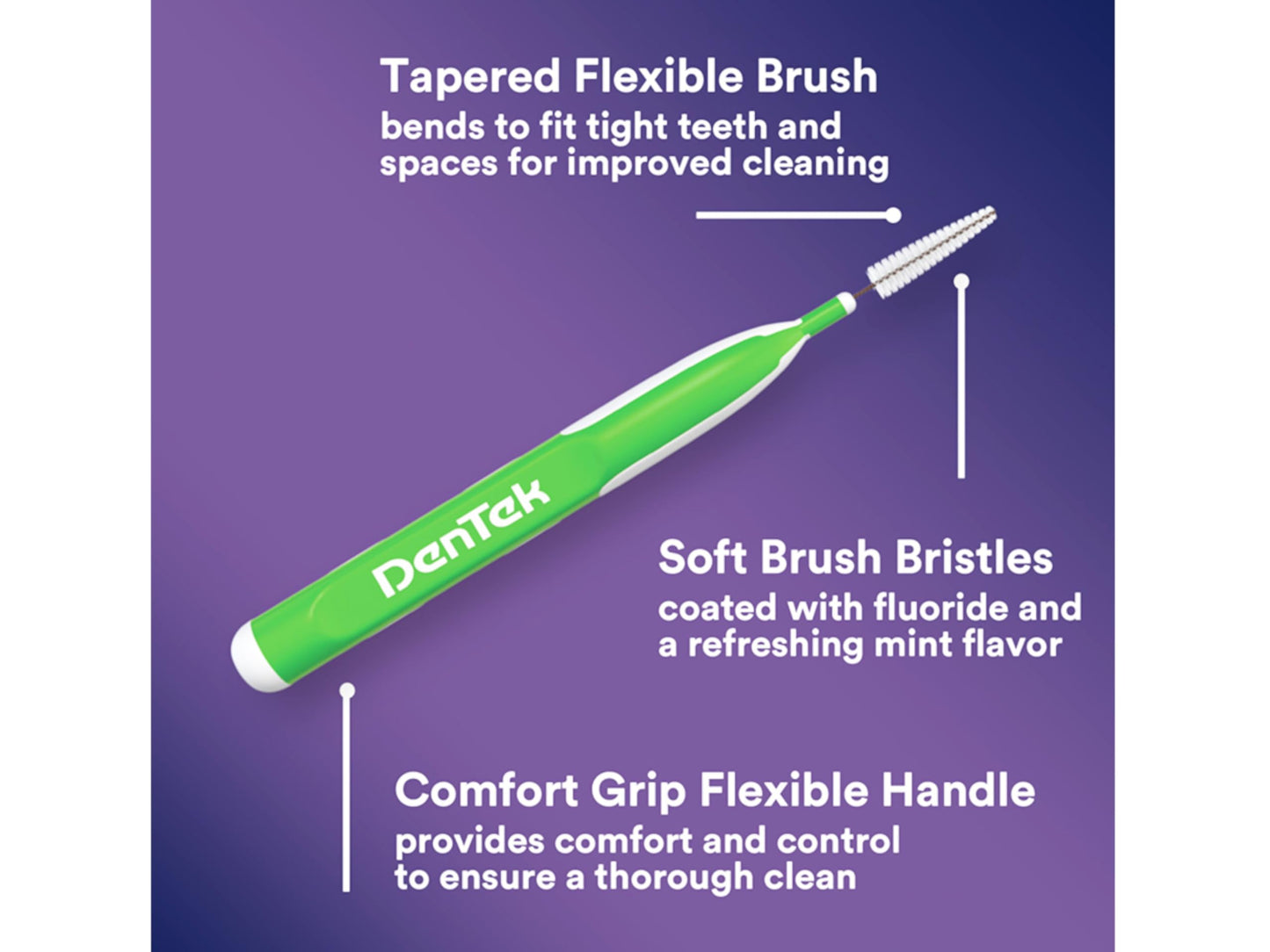 Dentek Easy Brush Cleaners - Extra Tight Spaces, 16 Count (6 Pack)