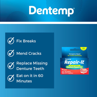 Dentemp Repair-it Denture Kit & Reline-it – Multi-Pack