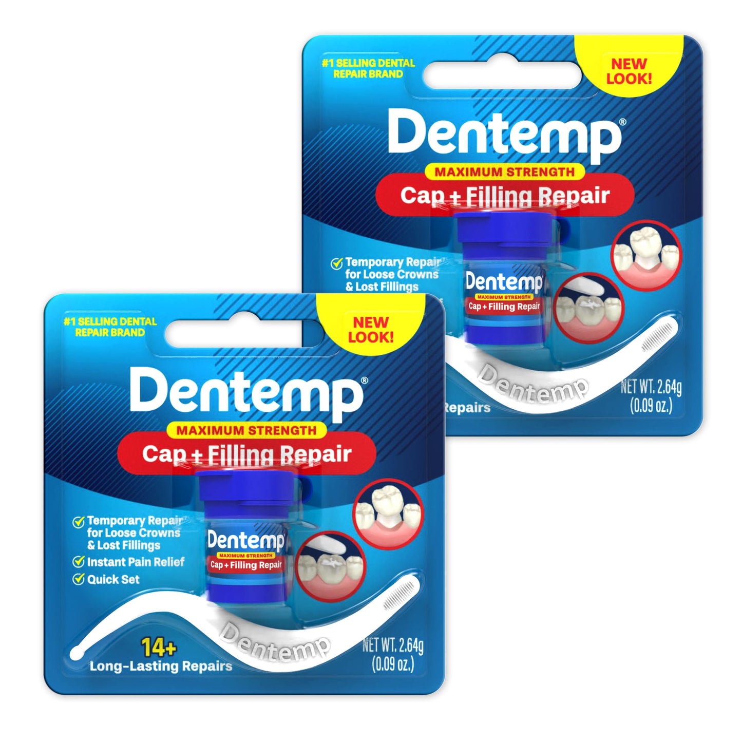 Dentemp Maximum Strength Loose Cap & Lost Filling Repair – Pack of 2