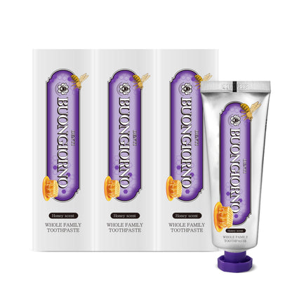 DENTI BUONGIORNO Gum Care Toothpaste – 3 Pack (Honey Mint) | Natural Fluoride, Paraben & SLS Free