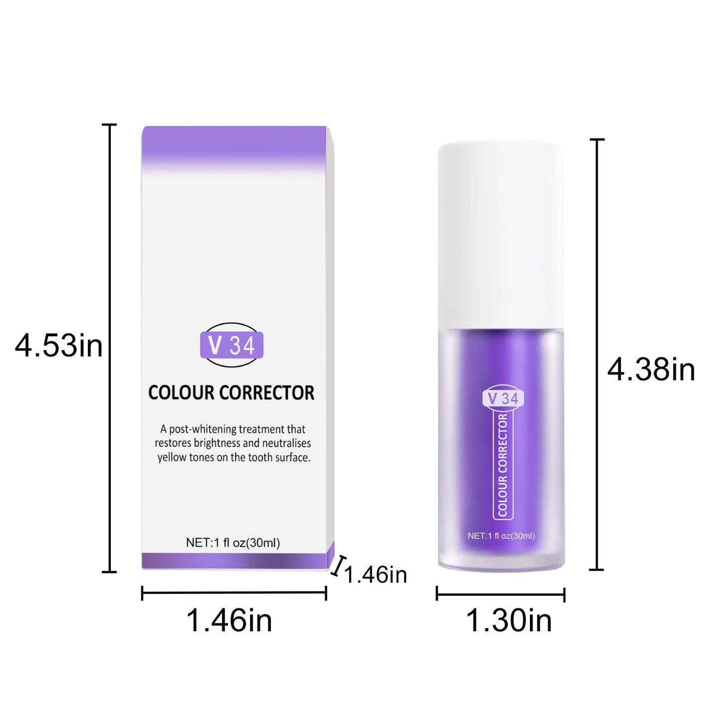 Purple Toothpaste for Teeth Whitening 2pcs | 3D Whitening Kit