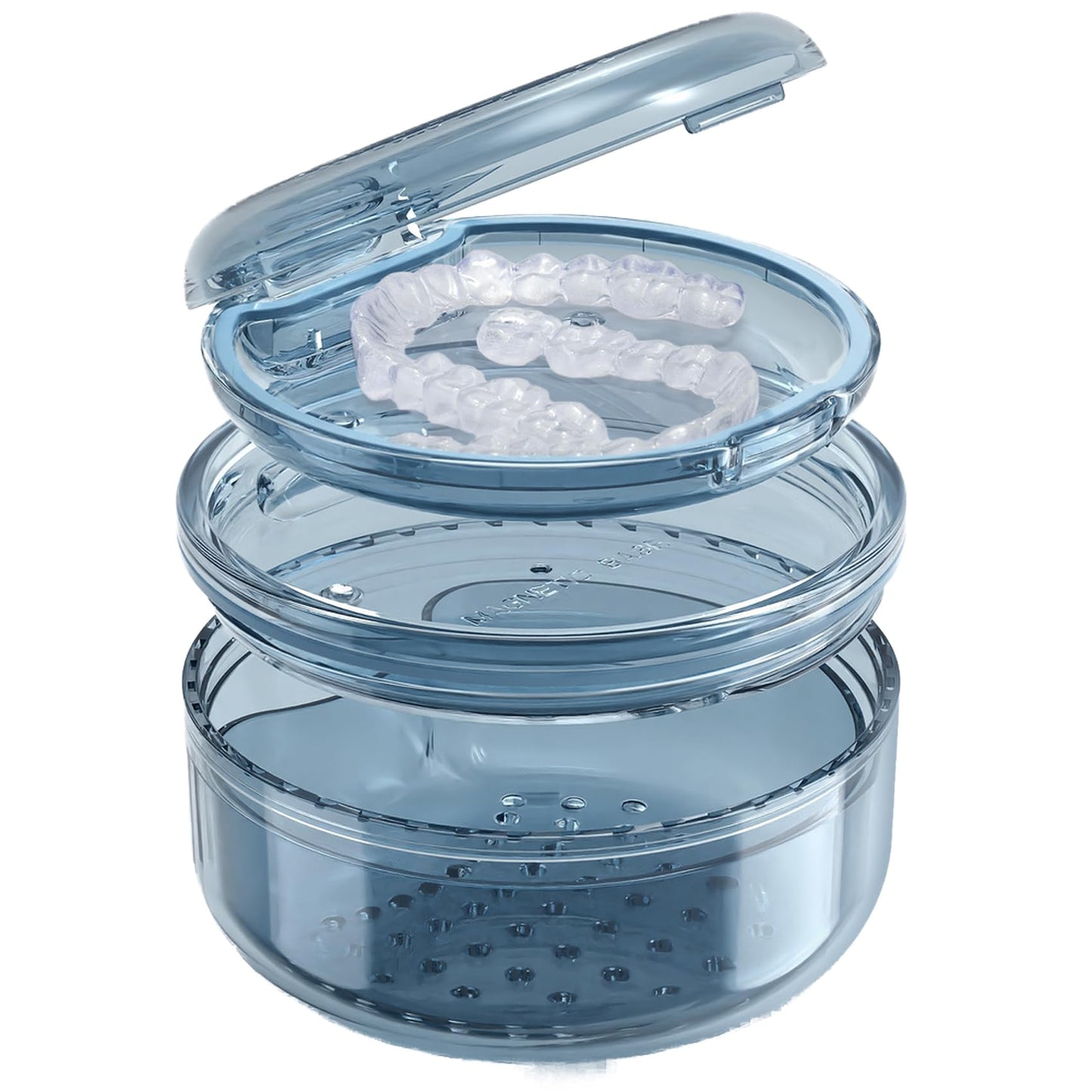 2-in-1 Denture Case & Retainer Cleaning Box | No-Leak Denture Bath Box