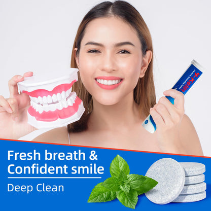 Denture Cleaning Tablets - 120 Mint Tablets | For Dentures & Retainers