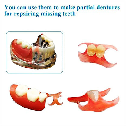Denture Do It Yourself Full Set - Top & Bottom Dentures, Partial & Full Dentures DIY Kit | Create Your Perfect Smile at Home