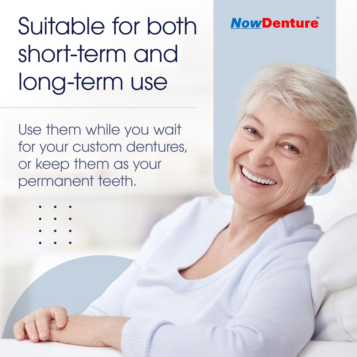 Heat and Fit NowDenture - Premium Immediate Upper Dentures (USA Made)