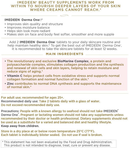 Derma One: First Signs of Aging Formula with Marine Complex & Antioxidant Supplement | IMEDEEN