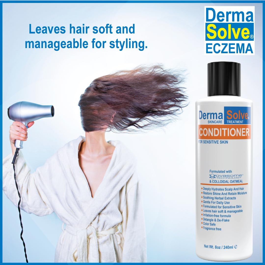 Dermasolve Eczema Shampoo & Conditioner Combo Pack – Steroid-Free for Kids & Adults