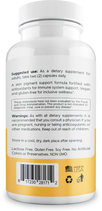 Dermawonder Vitiligo Capsules 60 Count - Support Pigmentation & Reduce White Spots