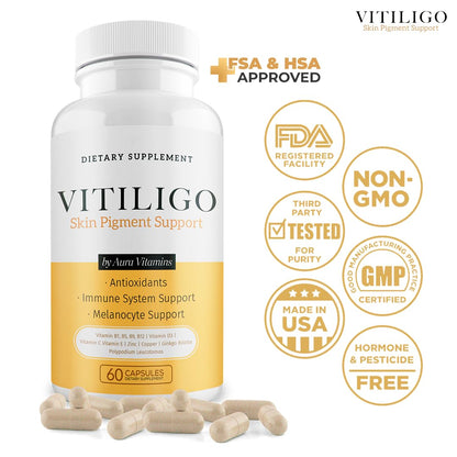Dermawonder Vitiligo Capsules 60 Count | Effective Pigmentation Support & White Spot Reduction