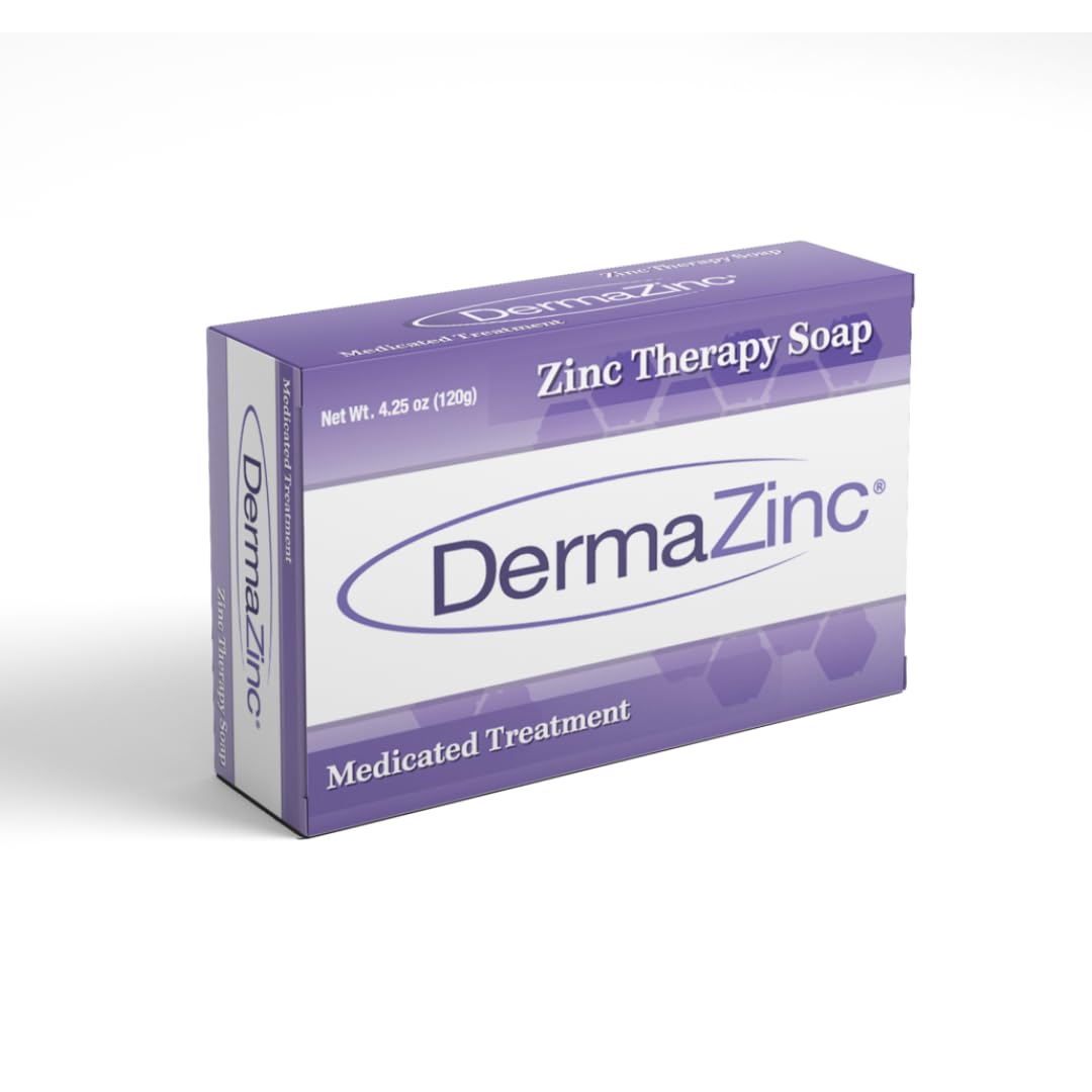 DermaZinc Therapy Soap - 2% Pyrithione Zinc for Eczema & Dermatitis