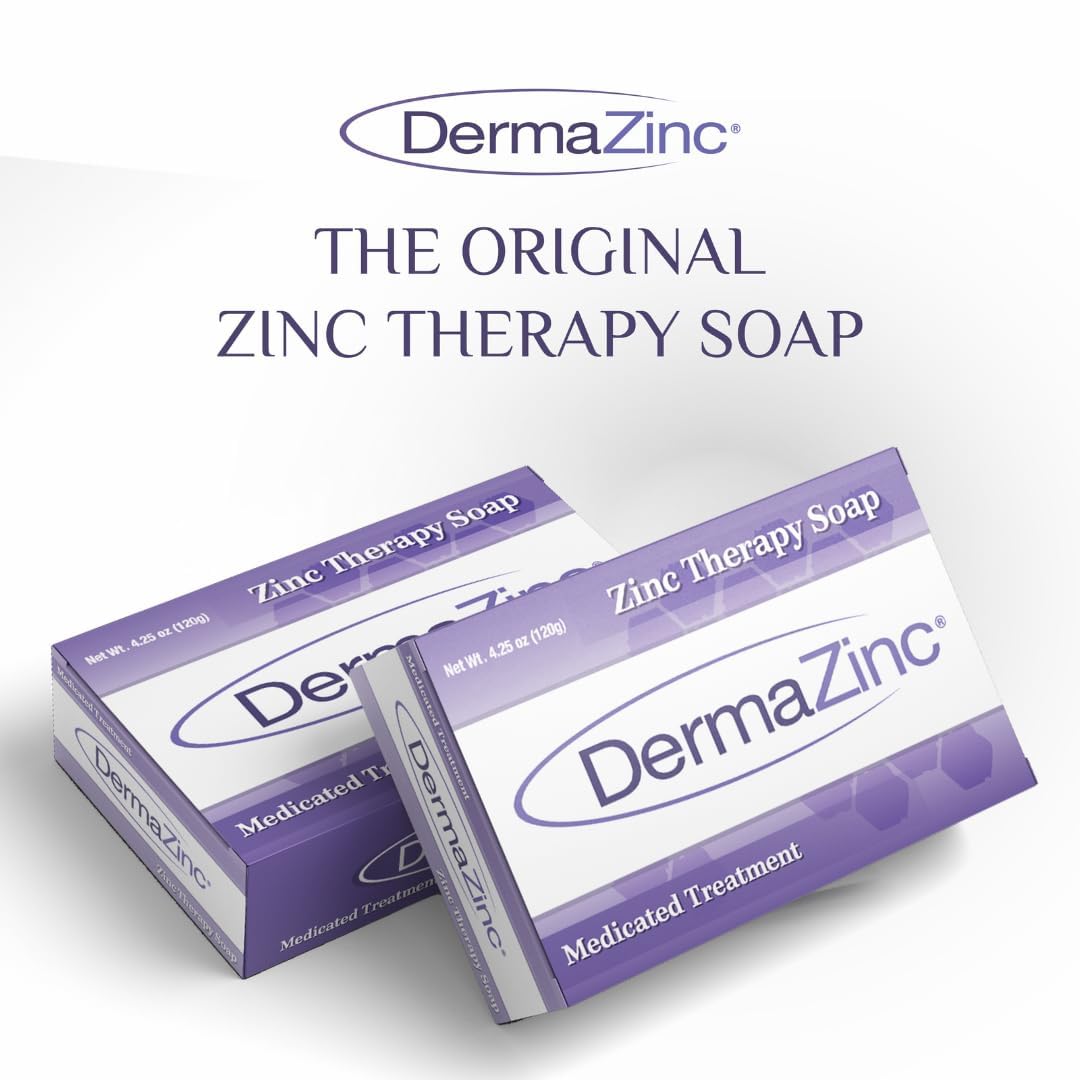 DermaZinc Therapy Soap – Zinc Soap for Skin Conditions | Full-Body Relief (Pack of 6)