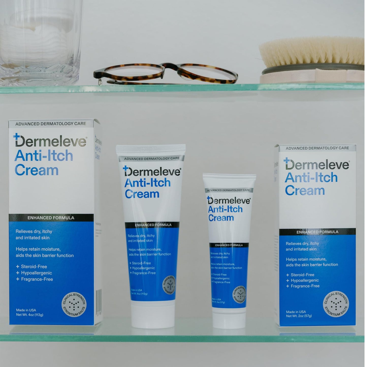 Dermeleve Steroid-Free Anti-Itch Cream | Extra Strength Itch Relief (2 oz)