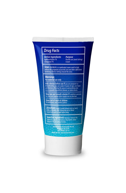 Dermoscribe Ichybum Anal Itching Cream – 28g | Hemorrhoid & Athlete’s Foot Relief with Hydrocortisone & Clioquinol