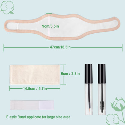 DEROWN Castor Oil Pack Wrap for Neck — Organic Cotton Flannel, Waterproof PUL, Reusable