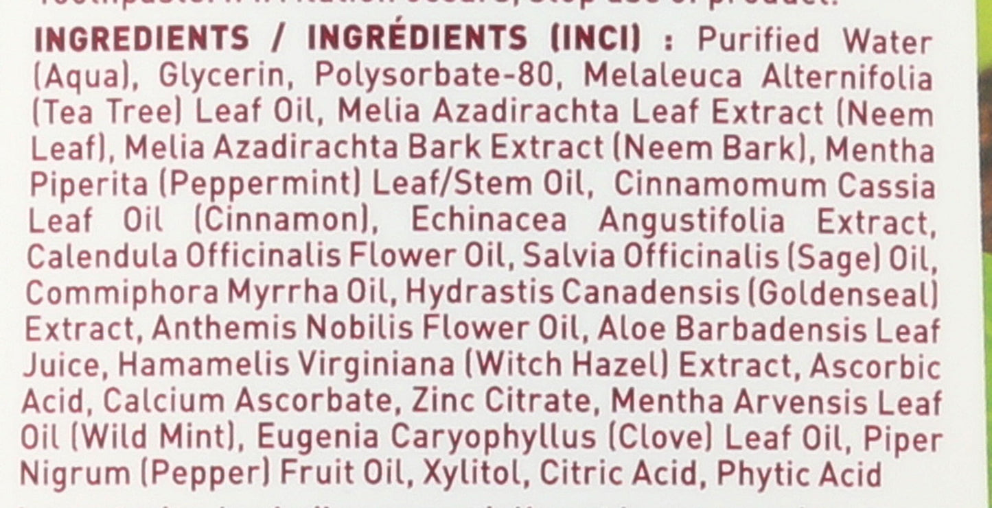 Desert Essence Alcohol-Free Mouthwash with Tea Tree Oil & Aloe – Sugar-Free, Cinnamint, 16oz | Vegan, Non-GMO
