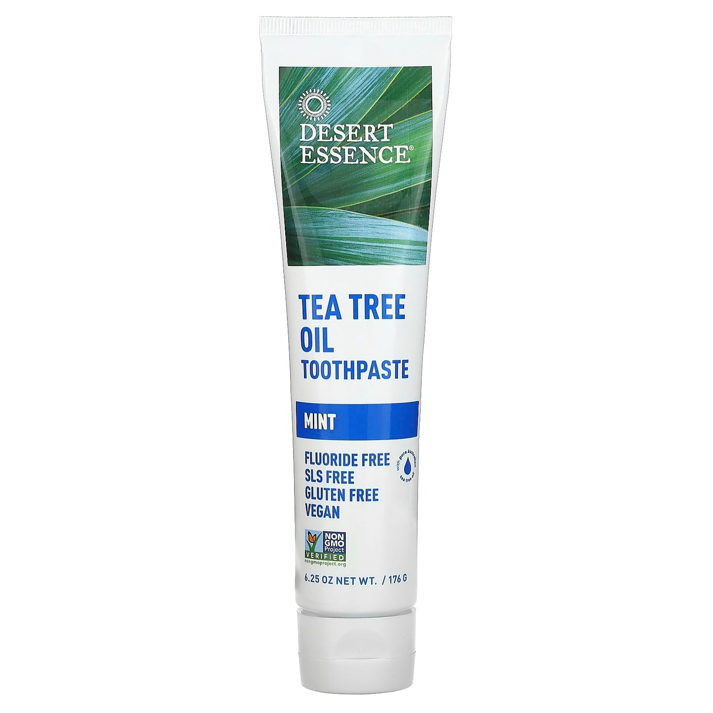 Desert Essence Tea Tree Oil Toothpaste - Mint, 6.25 oz | Deep Clean & Fresh Breath