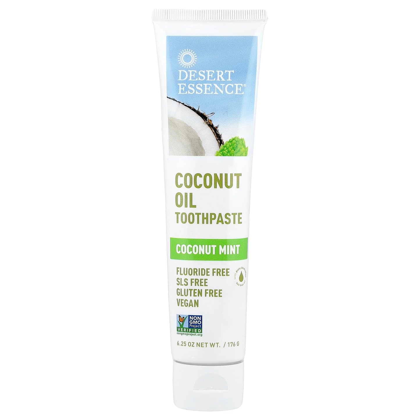 Desert Essence Tea Tree Oil Toothpaste - Coconut Mint, 6.25 oz | Complete Oral Care