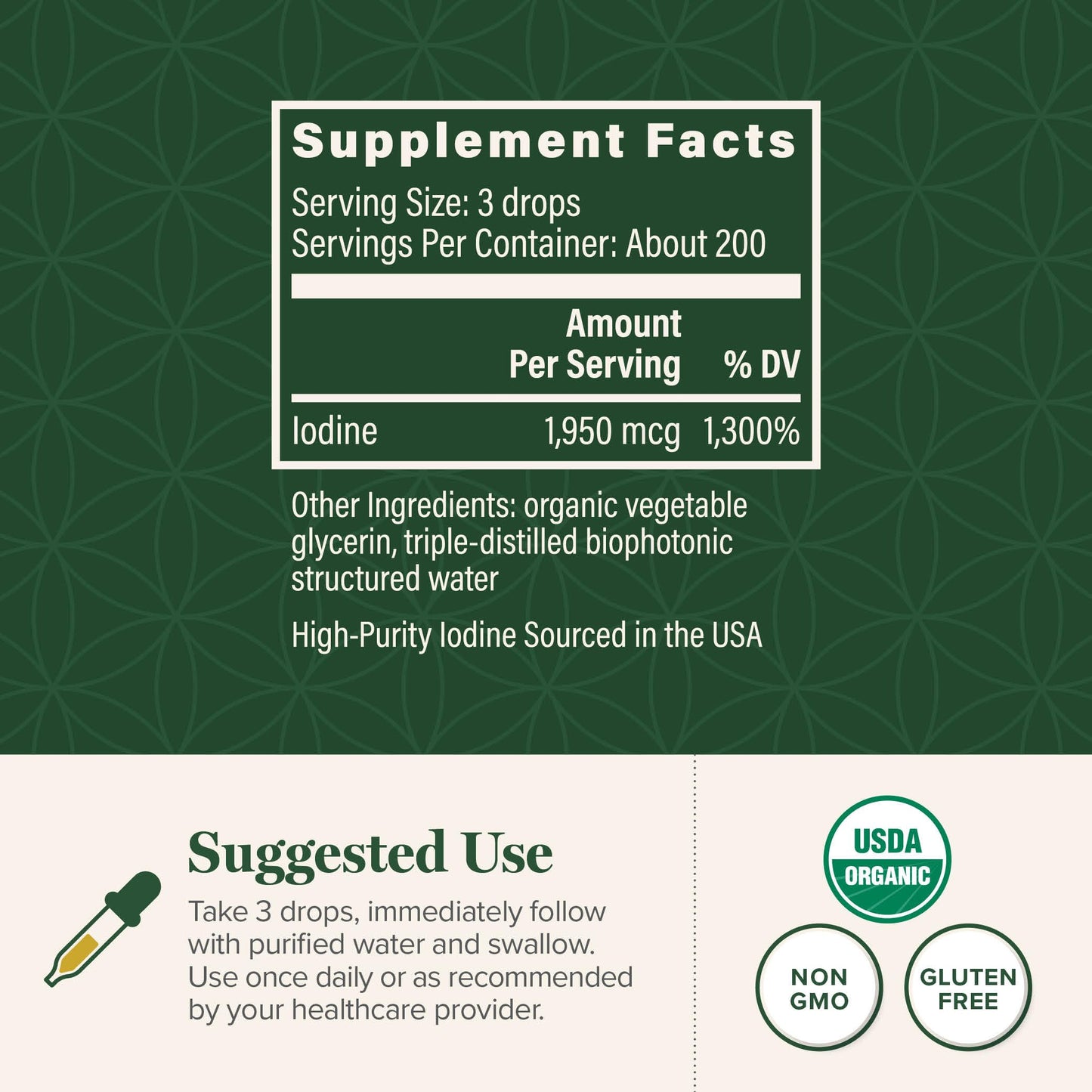 Detoxadine Nascent Liquid Iodine Drops - Thyroid Support | Organic • Vegan • Non-GMO | Global Healing Center