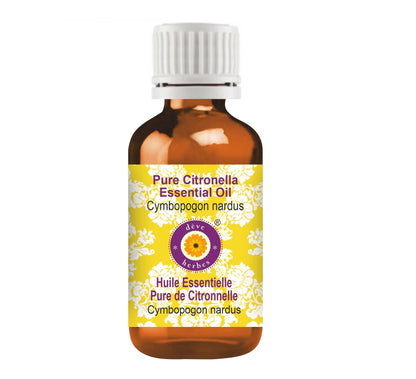 Deve Herbes Pure Citronella Essential Oil 10ml | Steam Distilled