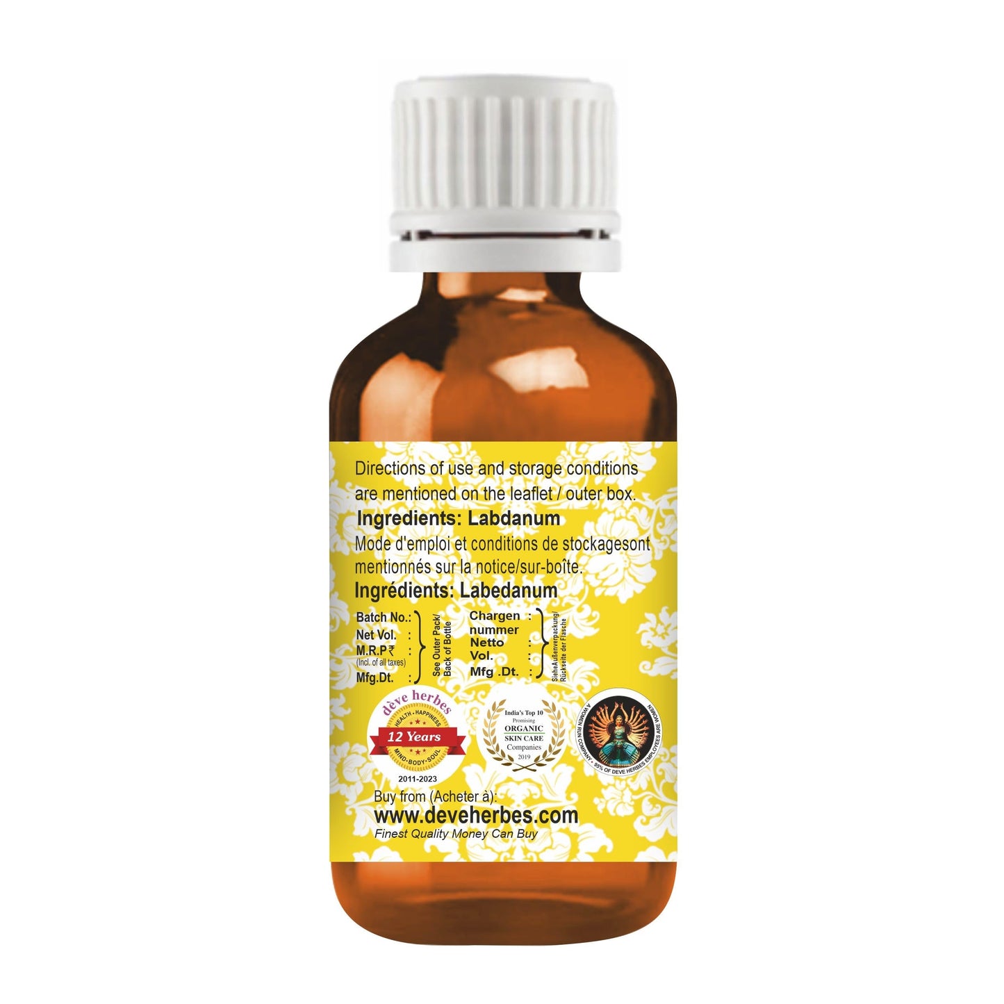 deve herbes Labdanum Essential Oil (Cistus ladaniferus) – Steam Distilled 10ml
