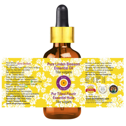 dève herbes Linden Essential Oil (Tilia vulgaris) 5ml – Glass Dropper | Pure, Non-Greasy