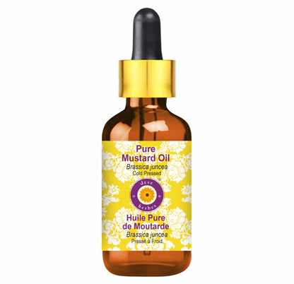 Deve Herbes Mustard Oil (Brassica juncea) – Cold Pressed, Glass Dropper, 10ml