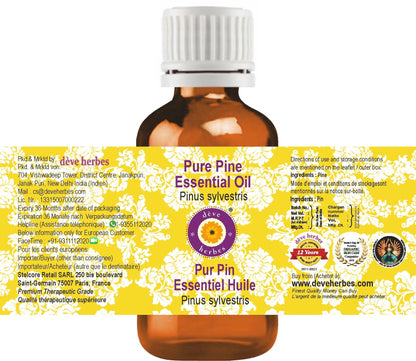 Deve Herbes Pine Essential Oil 15ml | Therapeutic Grade, Steam Distilled