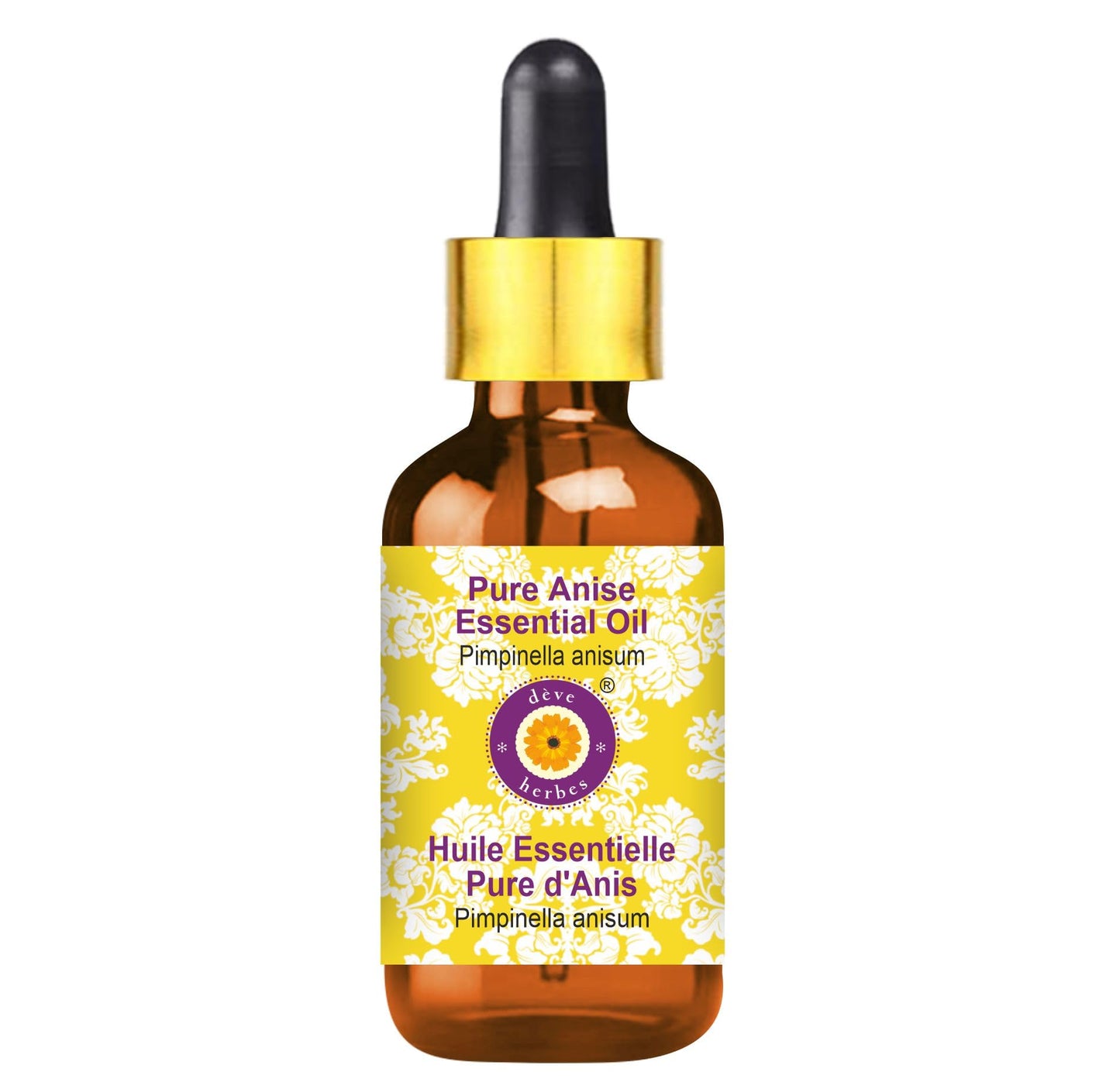 Deve Herbes Pure Anise Essential Oil (Pimpinella anisum) – 5ml Steam Distilled, Glass Dropper