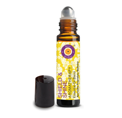 Shield & Shine - Aromatherapy Essential Oil Blend (Holy Basil, Peppermint, Lemongrass, Ginger, Ylang Ylang & Oregano) 10ml Roll-On | Deve Herbes