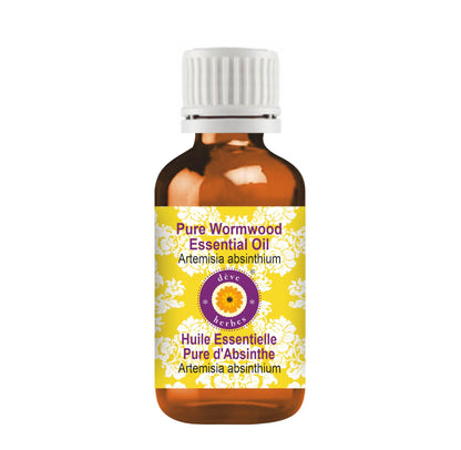 Deve Herbes Pure Wormwood Essential Oil (Artemisia Absinthium) Steam Distilled 50ml (1.69 oz)