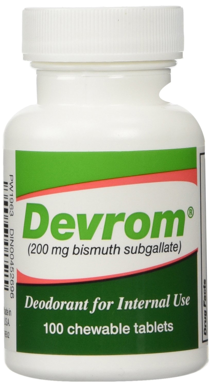 Devrom Tablets (Internal Deodorant) 200mg – 100 Chewable Tablets